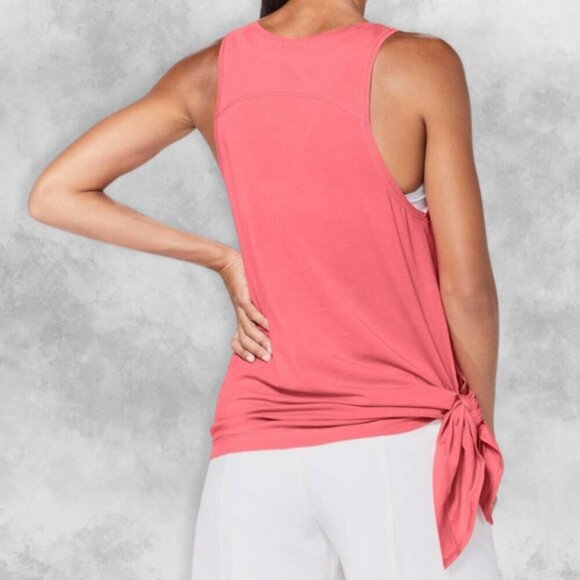 Lululemon To The Point Tank Top Scoop Neck Loose Fit Pima Cotton Pink Coral W M - Picture 3 of 6